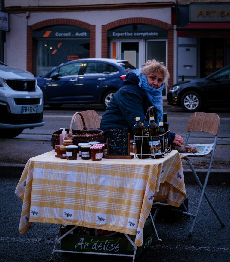 Street photo in Lavaur, France by Sean Mason