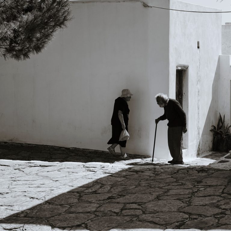 Street photo in Amorgos, Greece by John Lanagan
