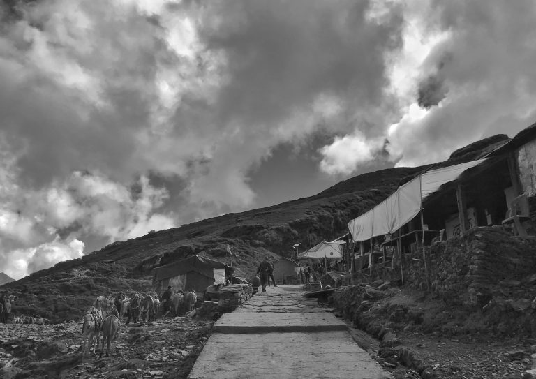 Street photo in Tungnath, India by EM Rajeev