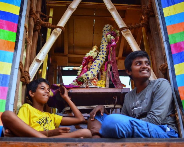 Street photo in Kalpathy, India by EM Rajeev