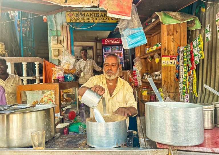 Street photo in Puducherry, India by EM Rajeev