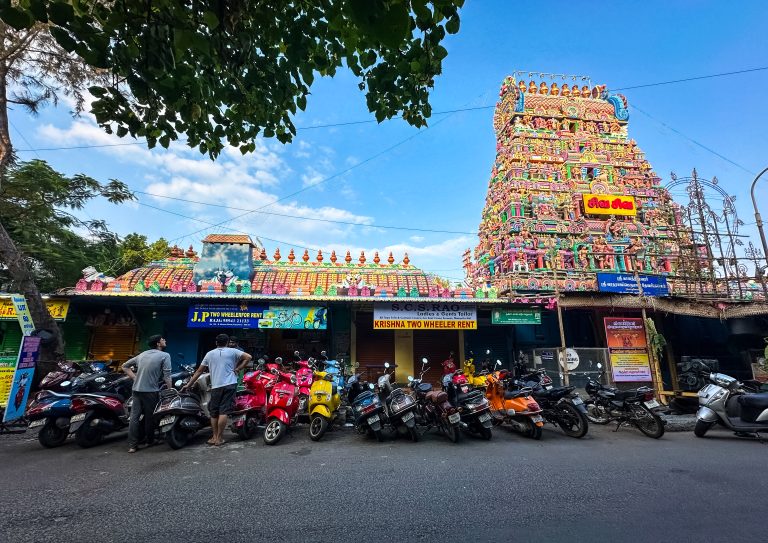Street photo in Puducherry, India by EM Rajeev