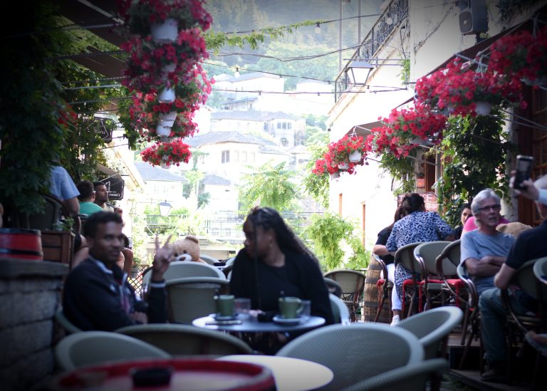 Street photo in Gjirokaster, Albania by Rodrigo Marcotich