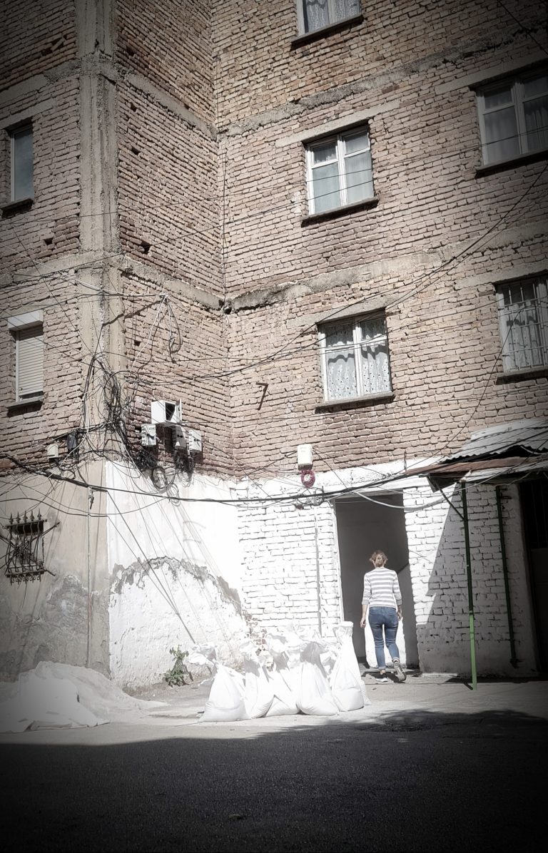 Street photo in Korçë, Albania by Rodrigo Marcotich