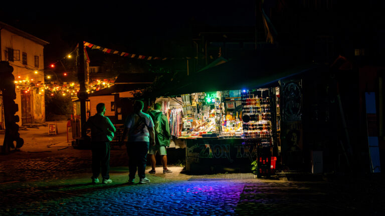 Street photo in Freetown Christiania, Denmark by Dan Lawyer