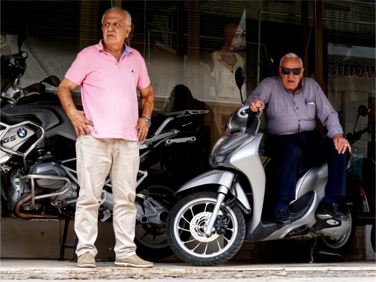 Street photo in Argostoli, Greece by Chris Bennett