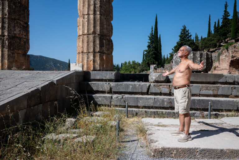 Street photo in Delphi, Greece by Giorgos Voulgaris