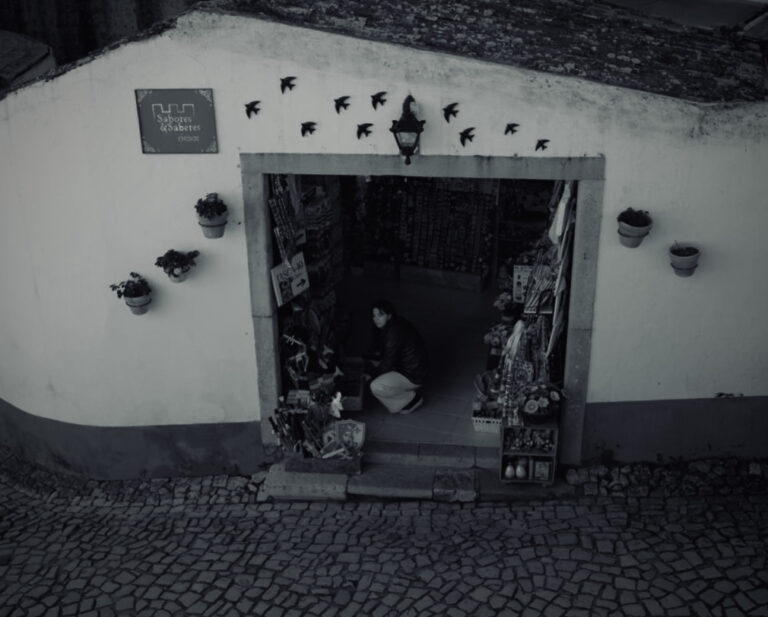 Street photo in Óbidos, Portugal by David Sheppard