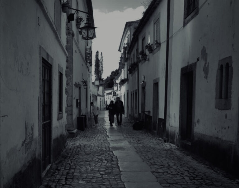 Street photo in Óbidos, Portugal by David Sheppard